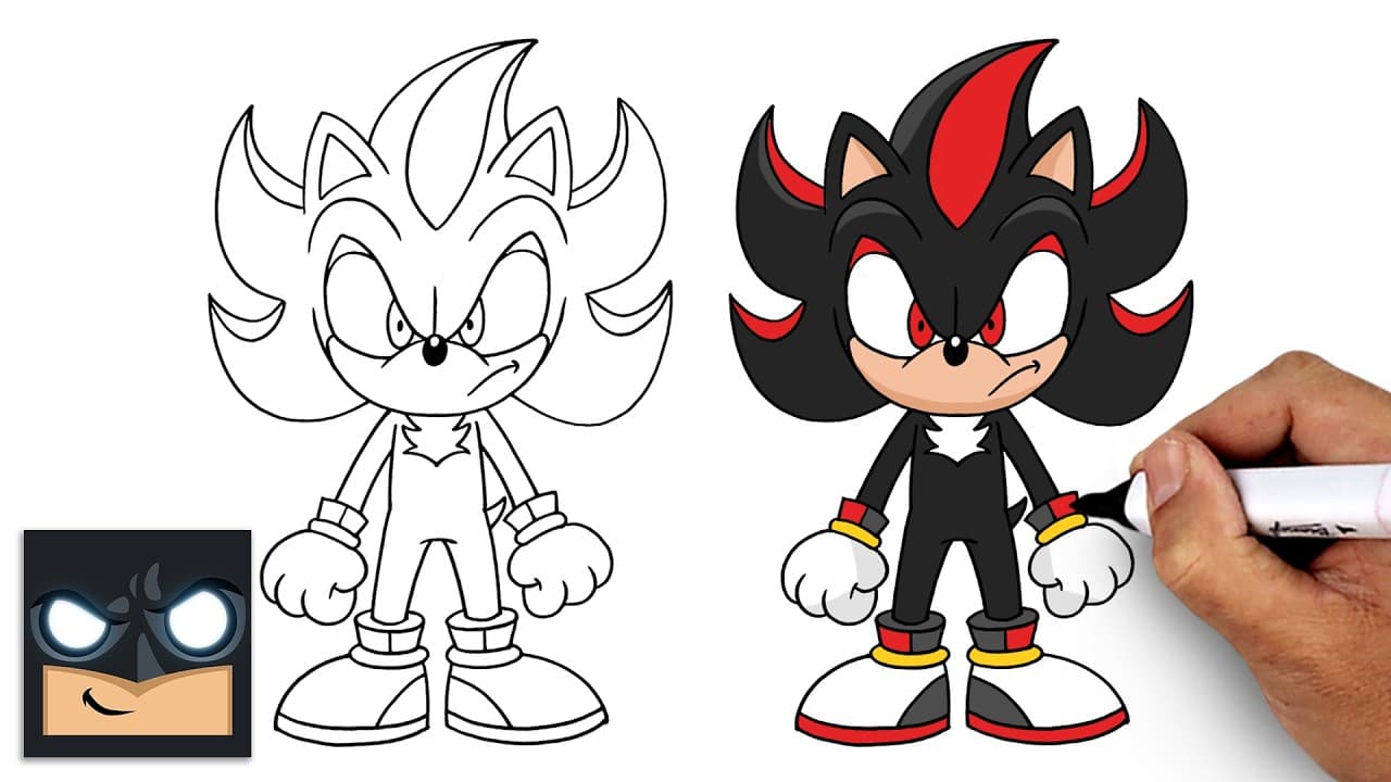 Preview of How to Draw Shadow the Hedgehog | Step-by-Step Drawing Tutorial