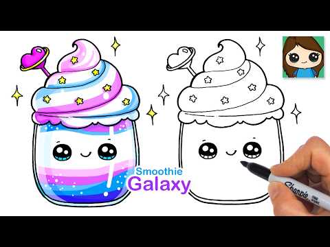 Preview of How to Draw a Galaxy Dream Smoothie Drink ✨