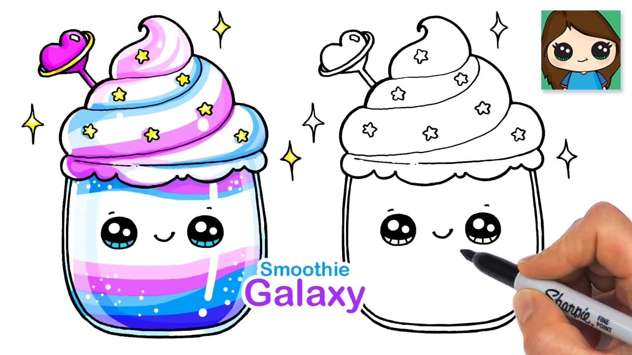 Preview of How to Draw a Galaxy Dream Smoothie Drink β¨