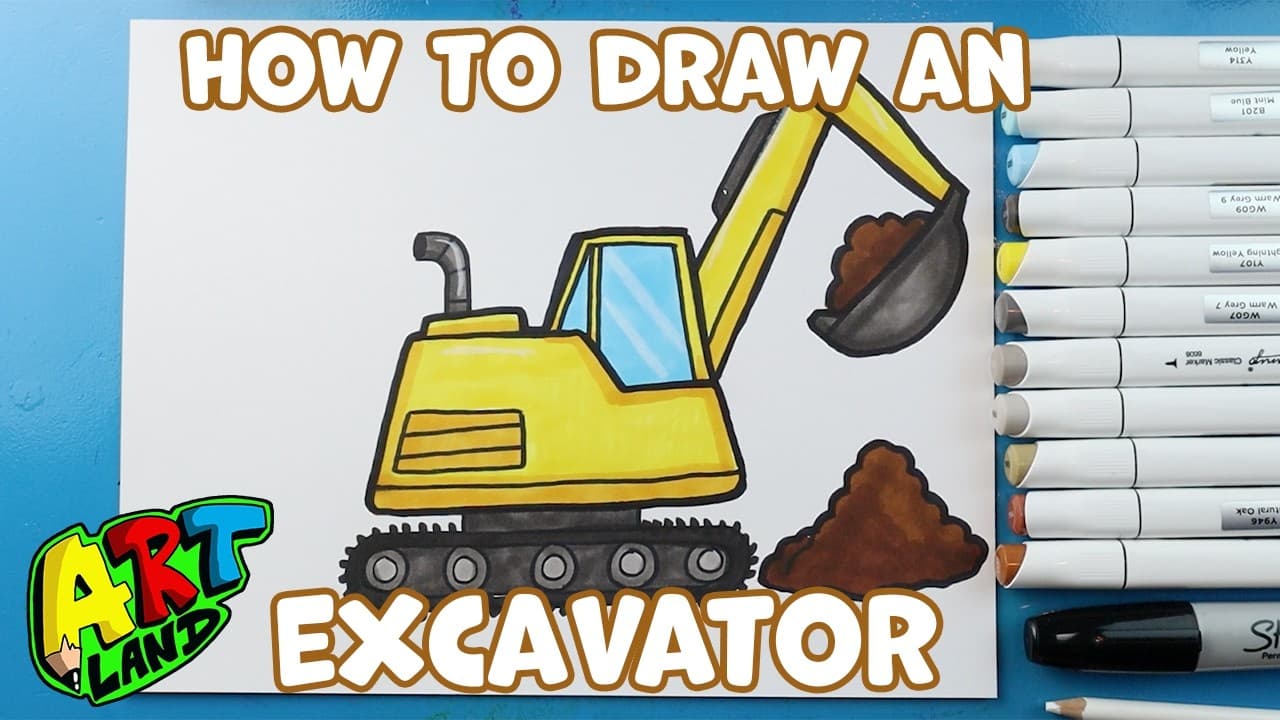 Preview of How to Draw an Excavator