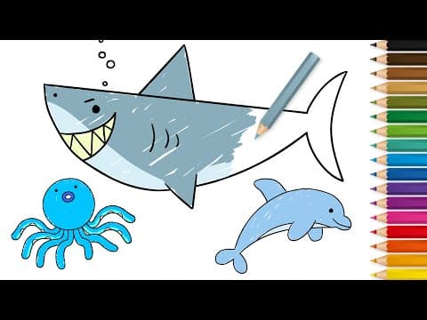 Preview of Learn To Draw Underwater Animals | Step By Step Drawing Lesson for Kids