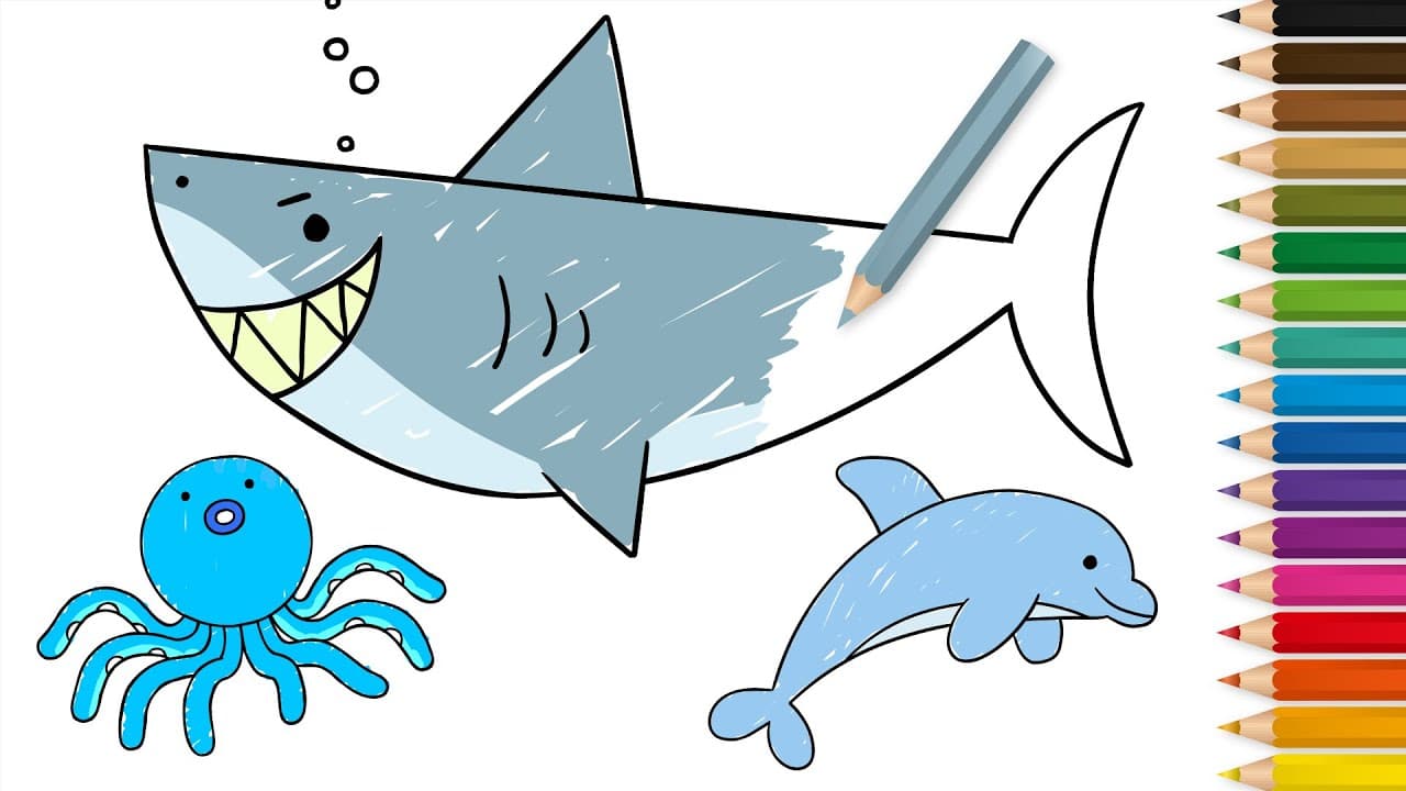 Preview of Learn To Draw Underwater Animals | Step By Step Drawing Lesson for Kids