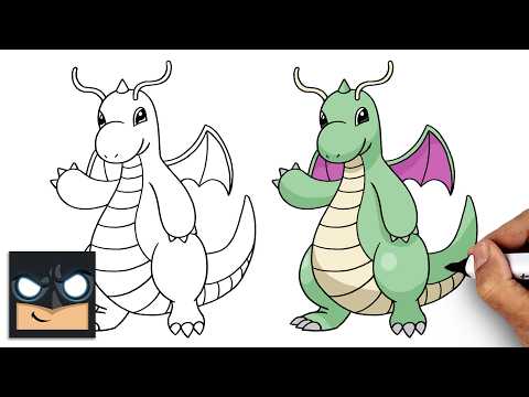 Preview of How to Draw Shiny Dragonite | Pokemon