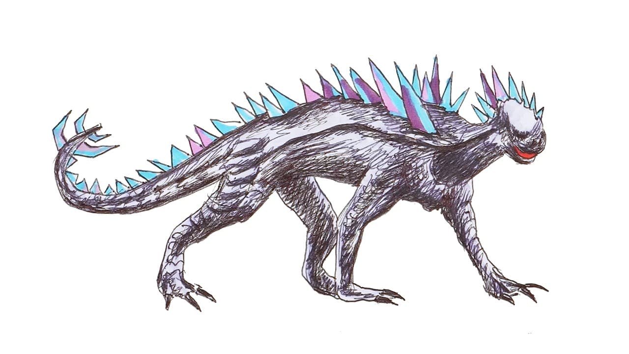 Preview of How to Draw Shimo | Godzilla | Step-by-Step Ballpoint Pen Drawing Tutorial!