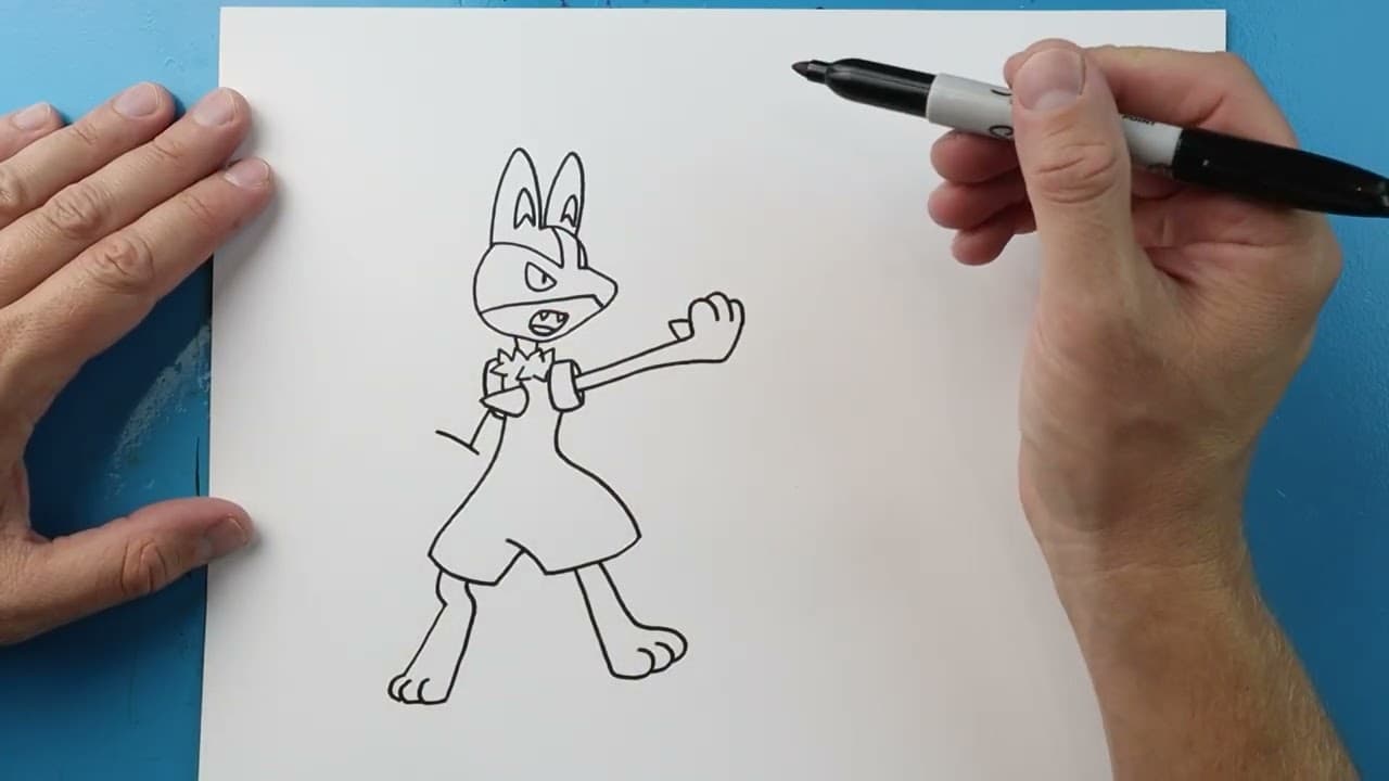 Preview of How to Draw Lucario vs Greninja