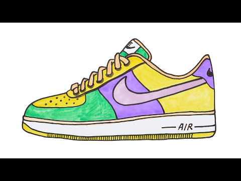 Preview of How To Draw Nike Air Force 1 Shoes | Step-by-Step Tutorial!