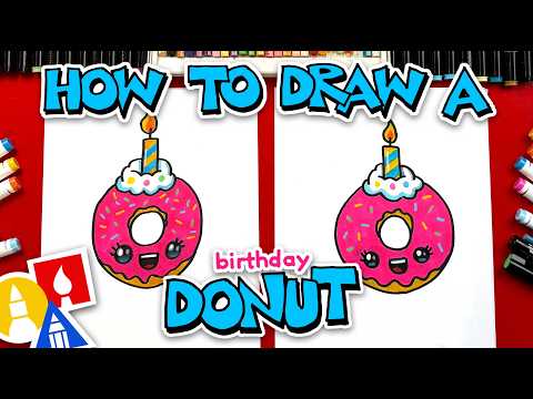 Preview of How To Draw Dottie The Birthday Donut