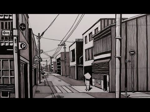 Preview of How to Draw a Realistic Street Scene with One-Point Perspective