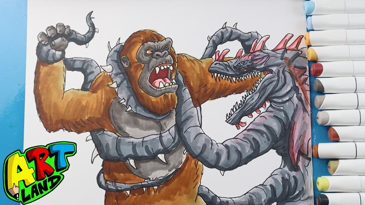 Preview of How to Draw Kong vs Titan X | Monach: Legacy of Monsters