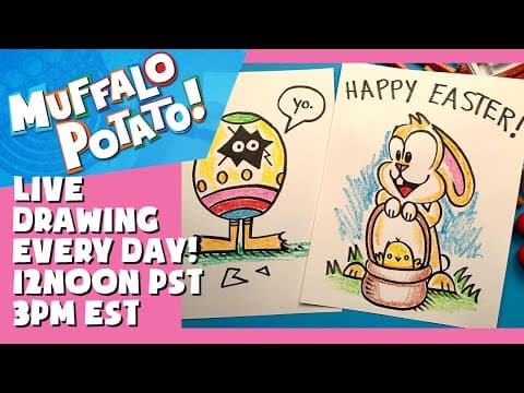 Preview of How To Draw EASTER SPECIAL TODAY! #withme MUFFALO POTATO