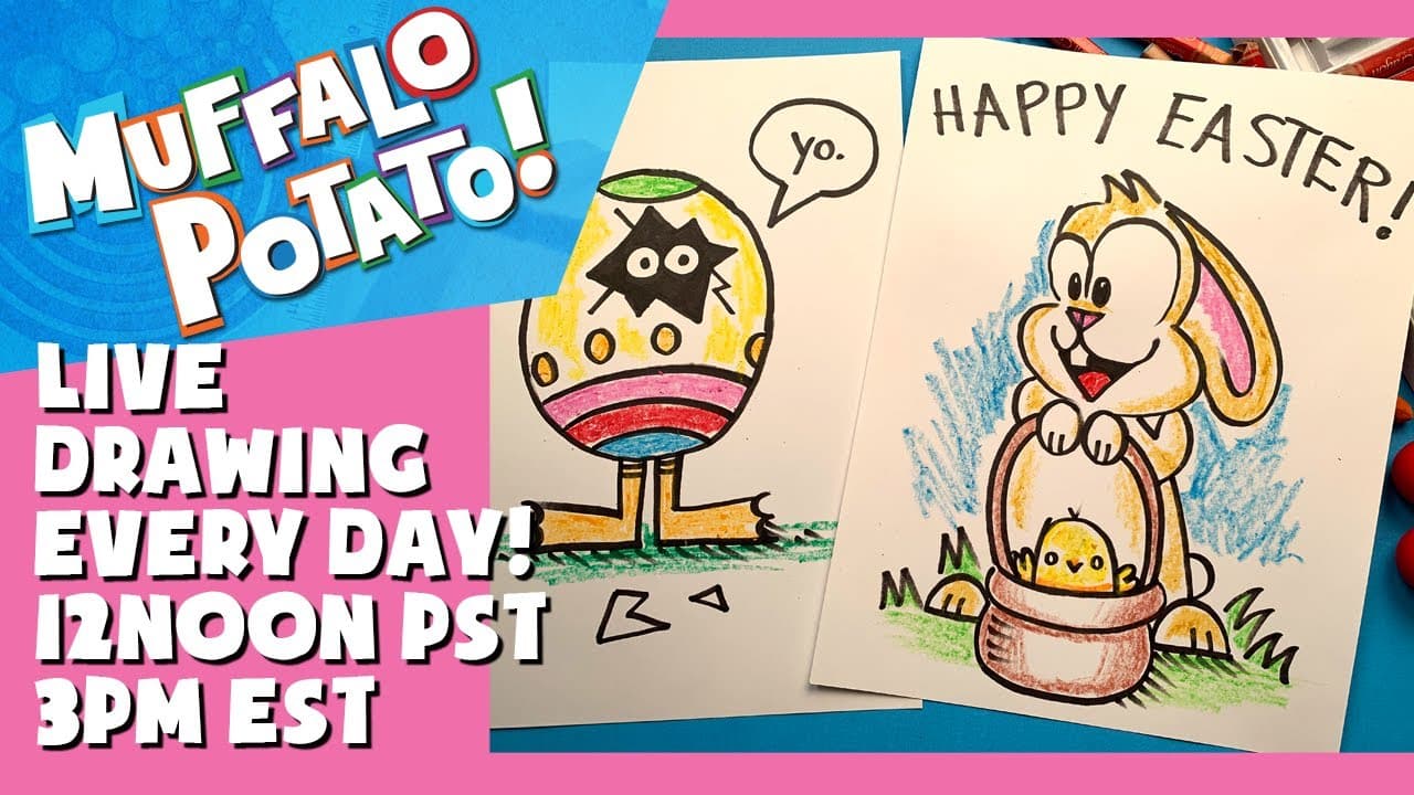 Preview of How To Draw EASTER SPECIAL TODAY! #withme MUFFALO POTATO