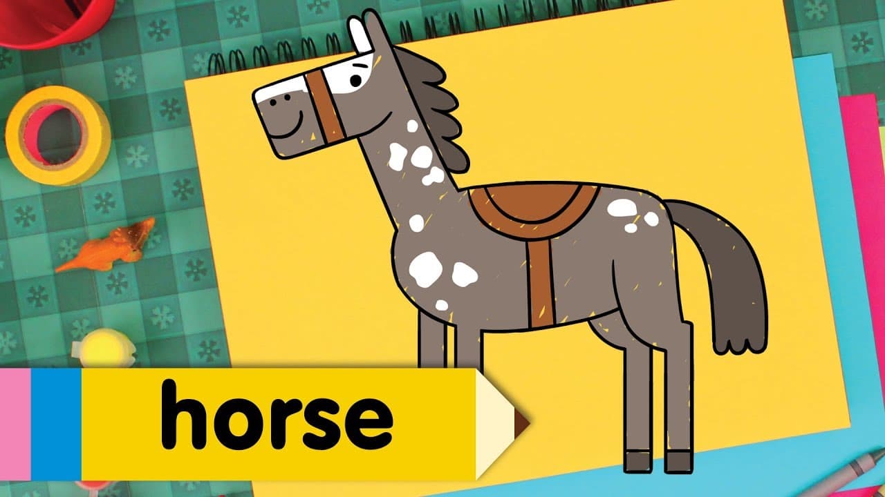 Preview of Learn How to Draw A Horse | Kids Drawing Lesson | Step By Step