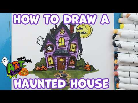 Preview of How to Draw a Haunted House