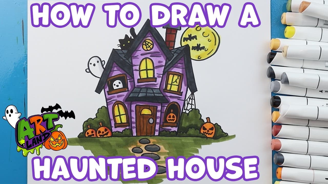 Preview of How to Draw a Haunted House