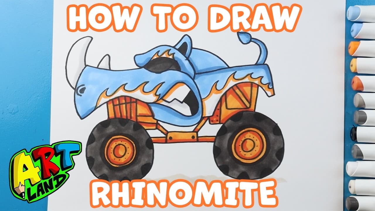 Preview of How to Draw Rhinomite Monster Truck