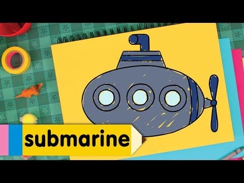 Preview of Learn How to Draw A Submarine | Kids Drawing Lesson | Step By Step