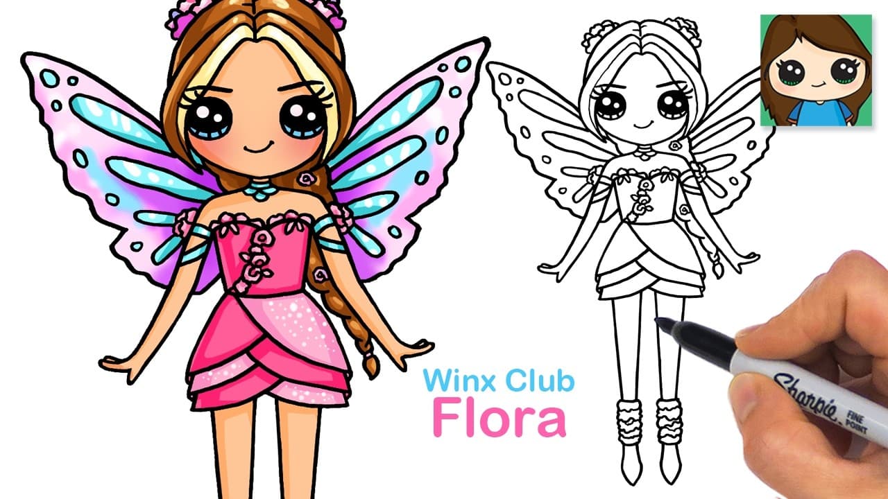Preview of How to Draw Nature Fairy Flora πΈ Winx Club