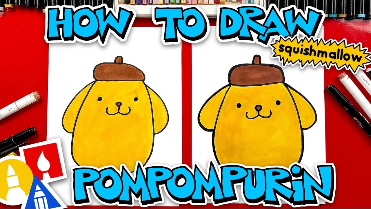 Preview of How To Draw Pompompurin Squishmallows