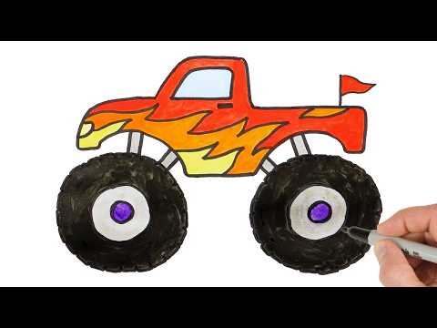 Preview of How to Draw a Monster Truck | Step-by-Step Tutorial!