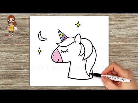 Preview of How to Draw Cute Unicorn Easy
