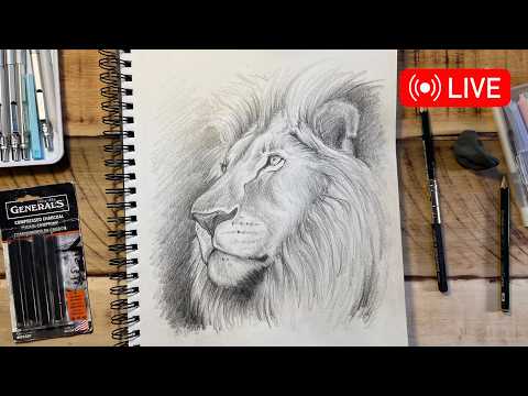 Preview of How to Draw a Lion 🔴 LIVE session 🔥