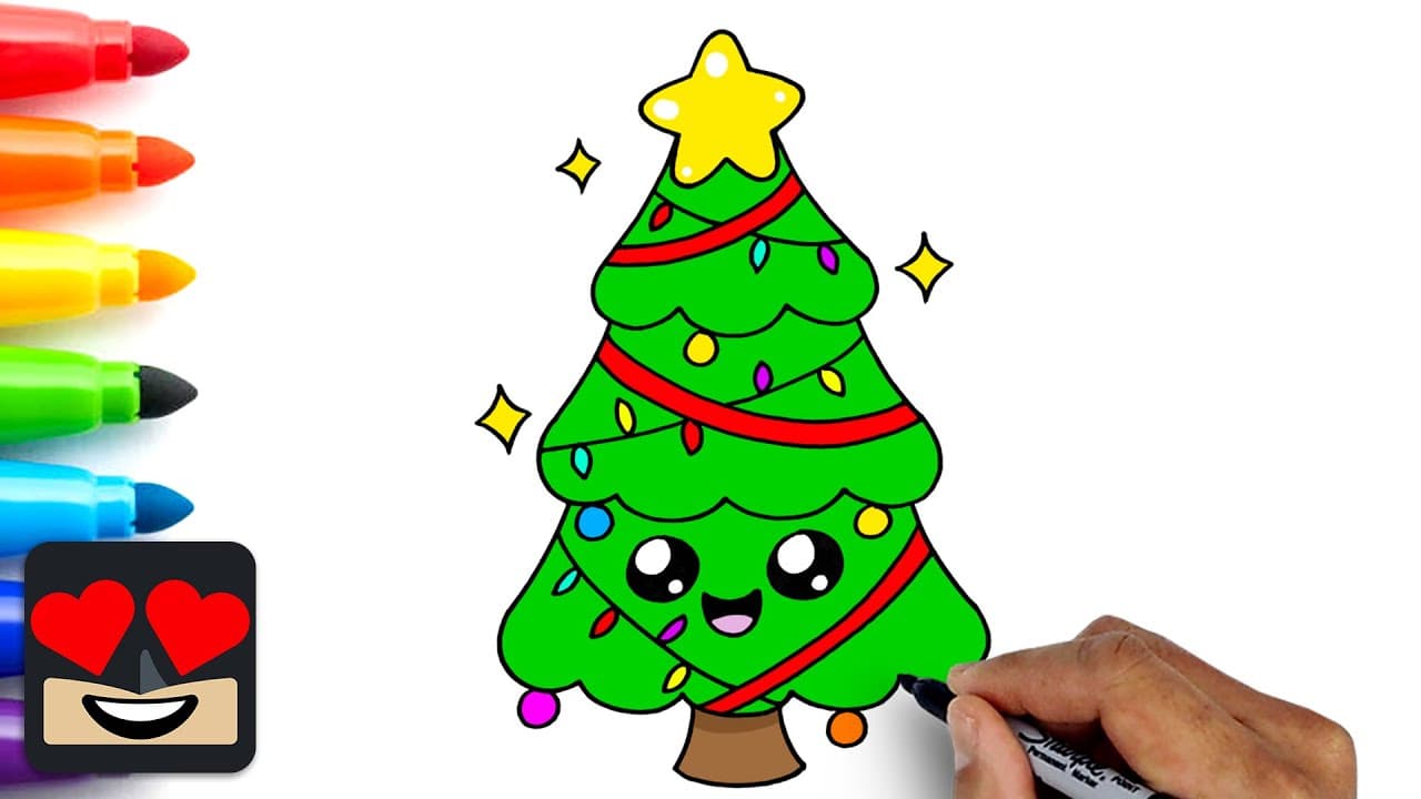 Preview of How To Draw a Christmas Tree