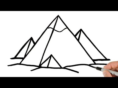 Preview of How to Draw The Egyptian Pyramids | Easy Step-by-Step Tutorial!