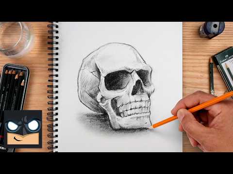 Preview of How to Draw a Skull | Charcoal Sketch Tutorial