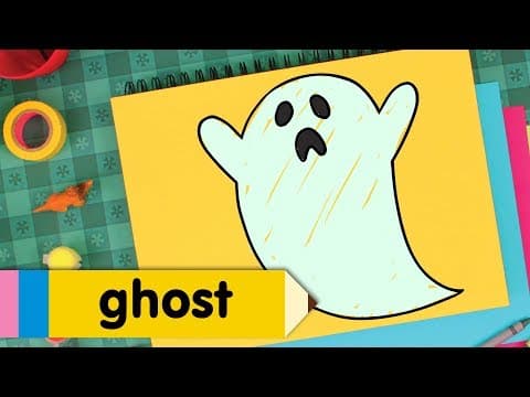 Preview of How To Draw A Ghost đź‘» | Simple Drawing Lesson for Kids | Step By Step