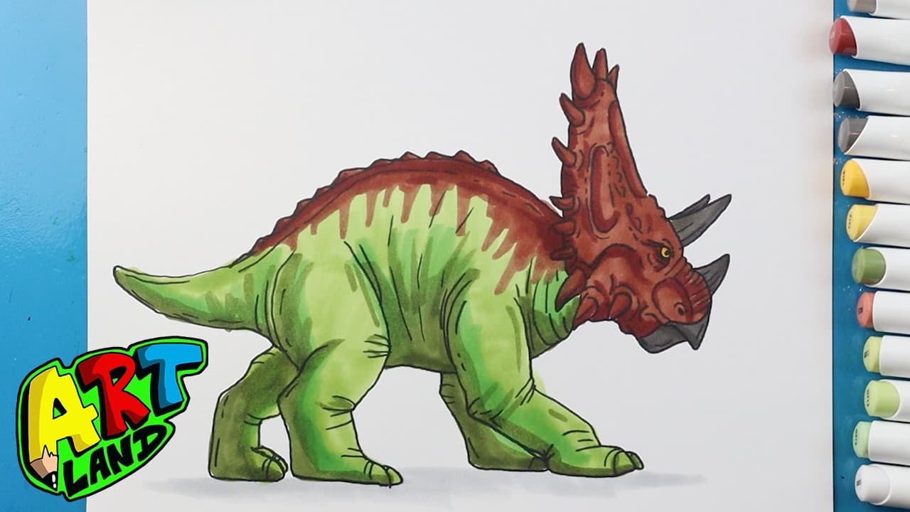 Preview of How to Draw a Chasmosaurus | Jurassic World Chaos Theory