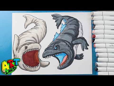 Preview of How to Draw BLOOP vs BLOOPZILLA ππ¦ | Epic Monster Battle Drawing Tutorial