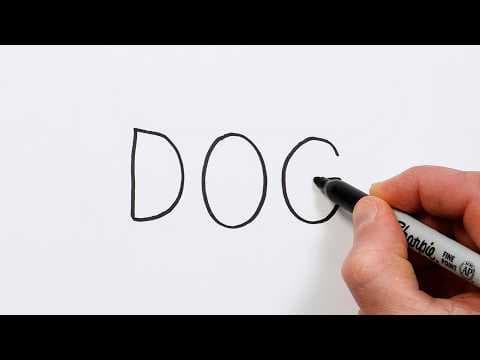 Preview of How to Draw a Dog from the Word 🐶 Super Easy Step-by-Step Tutorial!