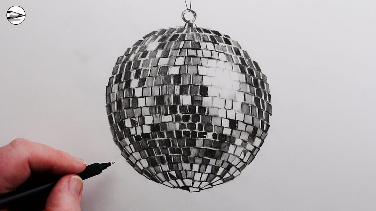 Preview of How to Draw a Disco Ball: Step by Step Pencil Drawing Tutorial