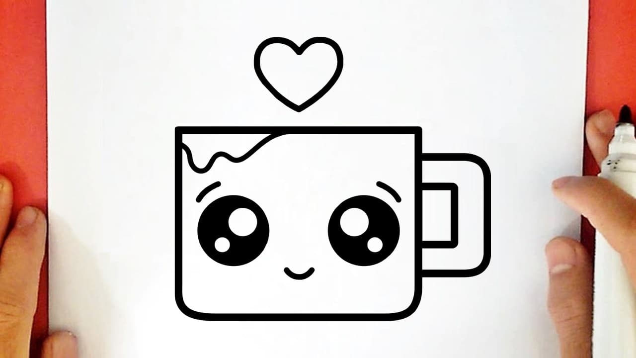 Preview of How to draw a CUTE CUP