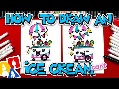 Preview of How To Draw An Ice Cream Cart