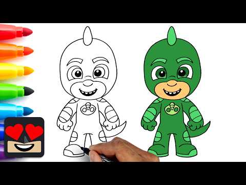 Preview of How To Draw Gekko | PJ Masks