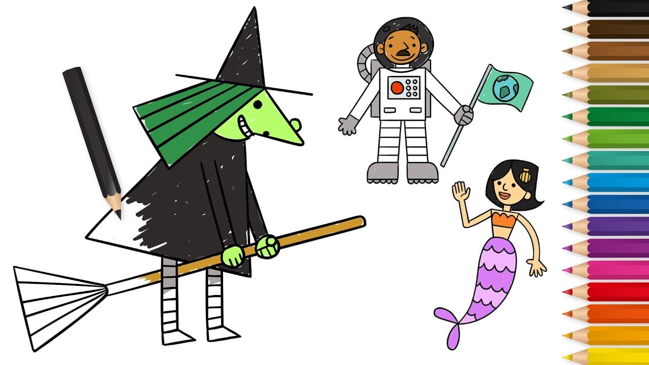 Preview of Learn How To Draw Halloween Costumes: Superheroes, Mermaids, Astronauts & More!