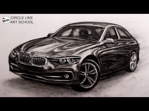 Preview of How to Draw a Realistic Car Narrated For Beginners