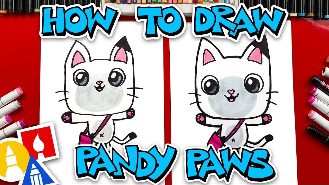 Preview of How To Draw Pandy Paws From Gabby's Dollhouse