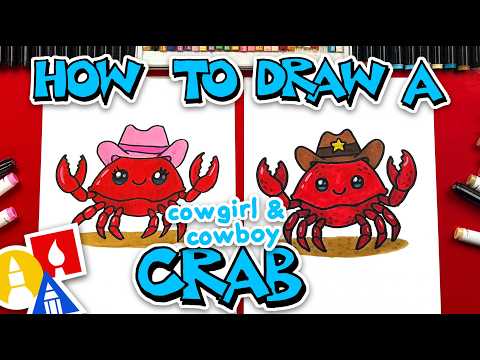 Preview of How To Draw A Cowgirl and Cowboy Crab