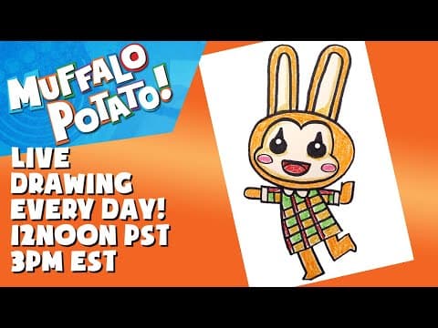 Preview of How To Draw BUNNIE from ANIMAL CROSSING with MUFFALO POTATO
