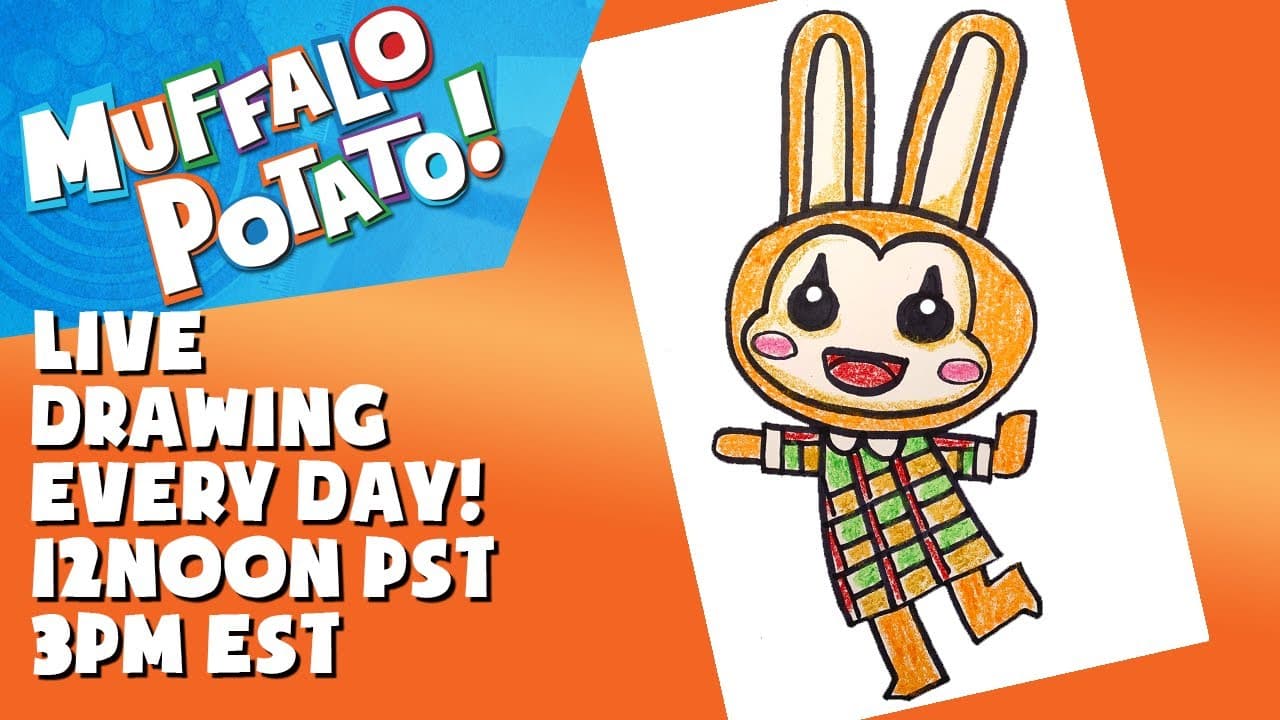 Preview of How To Draw BUNNIE from ANIMAL CROSSING with MUFFALO POTATO
