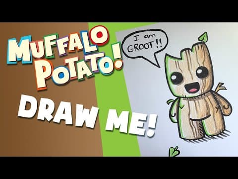 Preview of How To Draw GROOT with MUFFALO POTATO