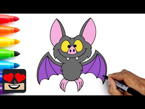 Preview of How To Draw Halloween Bat | Beginner Drawing Lessons