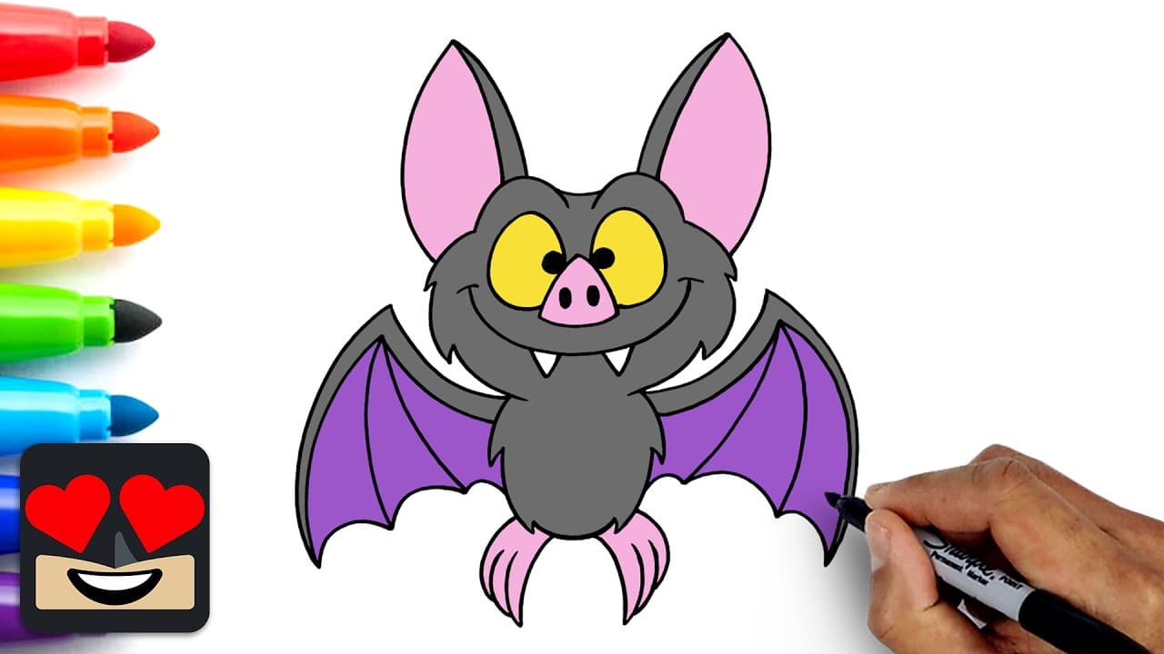 Preview of How To Draw Halloween Bat | Beginner Drawing Lessons