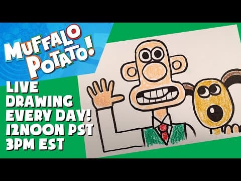 Preview of How To Draw WALLACE and GROMIT with MUFFALO POTATO