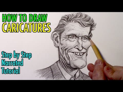 Preview of How to Draw Caricatures: Narrated Step-by-Step Tutorial