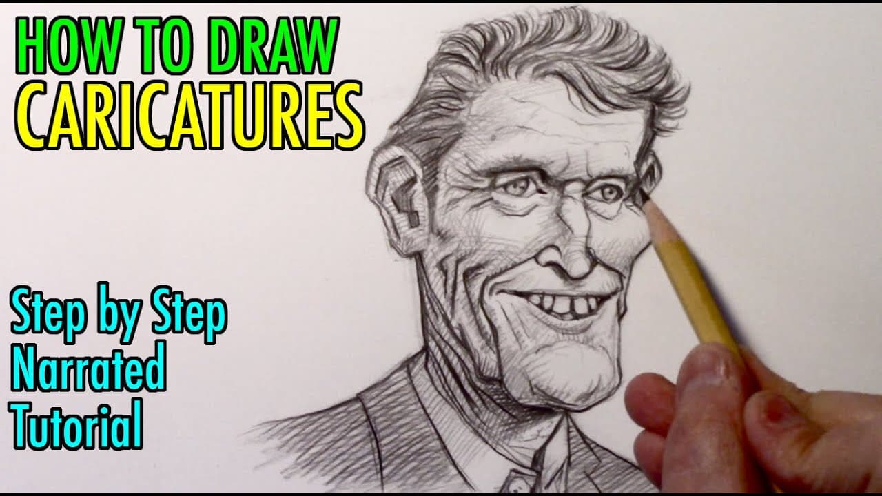 Preview of How to Draw Caricatures: Narrated Step-by-Step Tutorial
