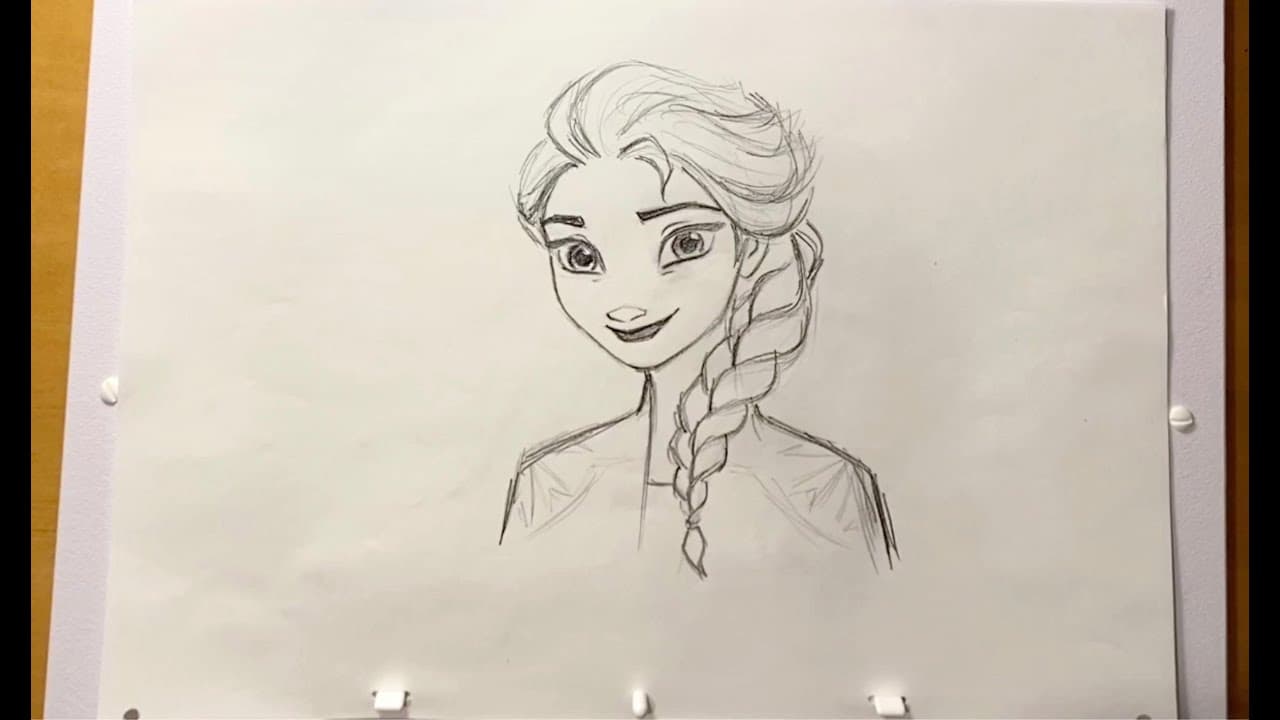 Preview of How to Draw Elsa from Frozen 2 l #DrawWithDisneyAnimation