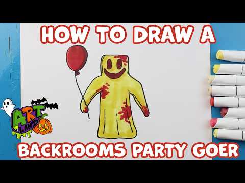 Preview of How to Draw a Backrooms Partygoer
